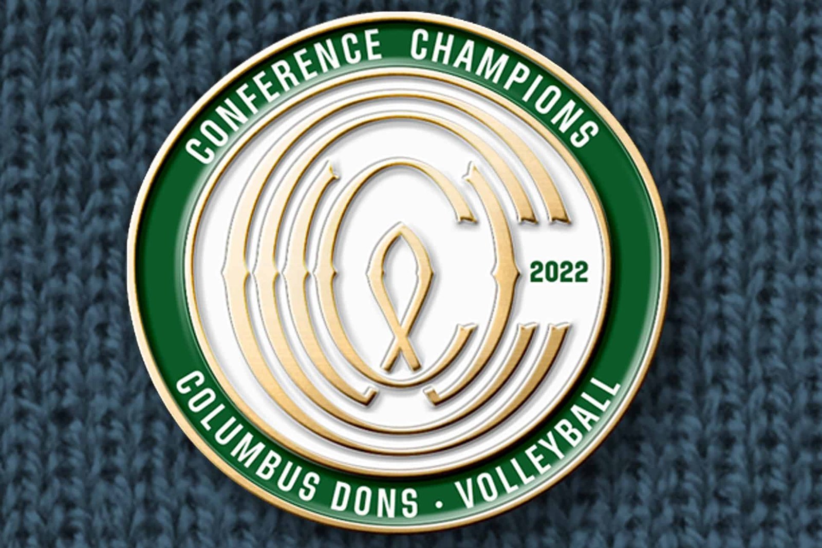 enamel pin of CWCC Athletic Conference Volleyball champions