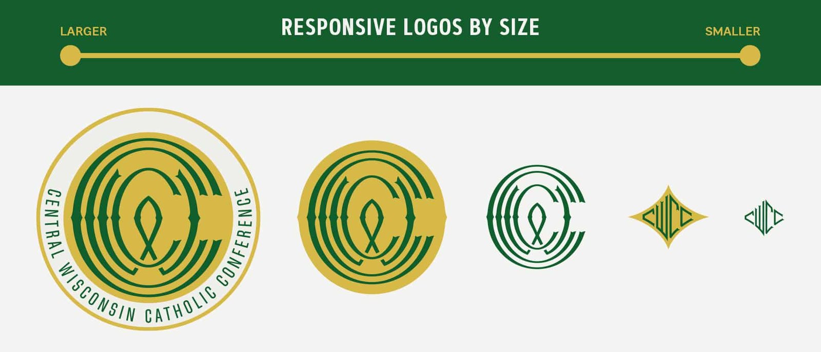 Responsive logos for high school athletic conference, CWCC